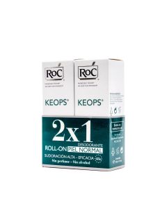 Roc Keops Desodorante Piel Normal RollOn 30ml+30ml 2x1 Formato Ahorro