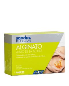 Sandoz Bienestar Alginato Alivio de la Acidez 10ml 20 Sobres