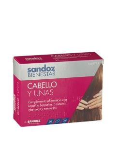 Sandoz Bienestar Cabello y Uñas 30 Cápsulas