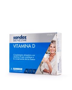 Sandoz Bienestar Vitamina D 30 Cápsulas