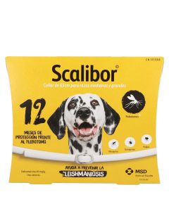 Scalibor Collar de 65cm para Perros Razas Medianas y Grandes 12 Meses Prevenir la Leishmaniosis