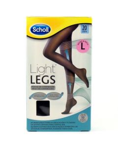 Scholl Light Legs Medias L Negro Compresión 20 DEN