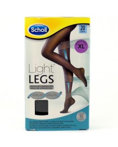 Scholl Light Legs Medias XL Negro Compresión 20 DEN