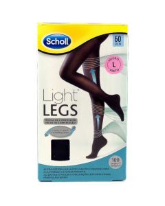 Scholl Light Legs Medias L Negro Compresión 60 DEN