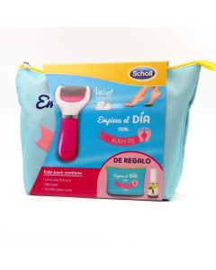 Scholl Lima Electrónica de Pies Rosa+Neceser