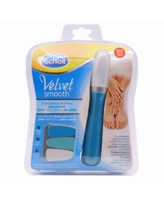 Scholl Lima Electrónica de Uñas Azul Velvet Smooth + Juego de Limas,- 1