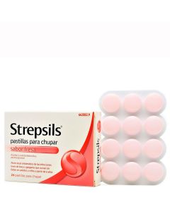 Strepsils Sabor Fresa 24 Pastillas para Chupar