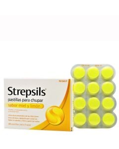 STREPSILS CON LIDOCAINA 24 PASTILLAS PARA CHUPAR CN 802223.6 - Farmacia El  Salt