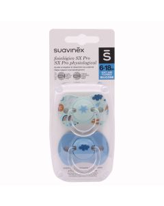 Suavinex Chupete Fisiológico SX Pro Tetina Silicona 6-18m Pack 2 Chupetes