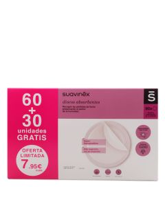 Suavinex Discos Lactancia 60+30 de Regalo Oferta Limitada