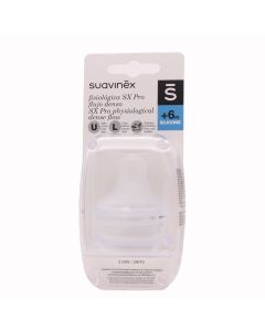 Suavinex Tetina Silicona Fisiológica SX Pro Flujo Denso +6m Duplo 2 Tetinas