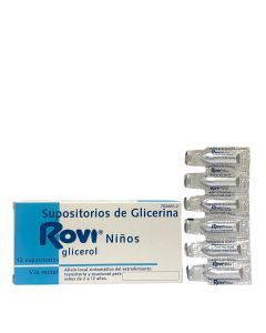 Supositorios de Glicerina Rovi Niños 12 Supositorios