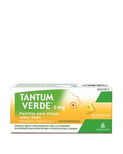 Tantum Verde  Limón 20 Pastillas para Chupar                  