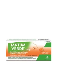 Tantum Verde Naranja Miel 20 Pastillas para Chupar       