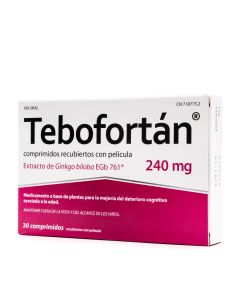 Tebofortán 240 mg 30 Comprimidos Recubiertos Ginkgo biloba