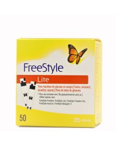 Tiras Reactivas de Glucosa en Sangre FreeStyle Lite