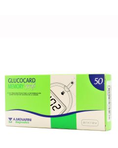 Tiras Reactivas de Glucosa en Sangre Glucocard Memory Strip 50 Tiras Menarini