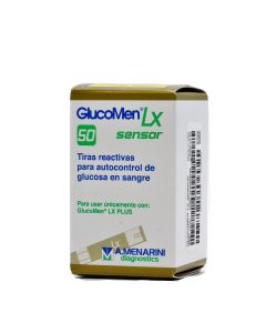 Tiras Reactivas de Glucosa en Sangre GlucoMen LX Sensor 50 Tiras Menarini