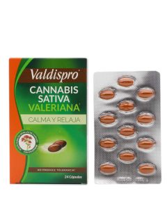 Valdispro Cannabis Sativa Valeriana 24 Cápsulas