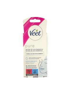 Veet Bandas de Cera Depilatoria Facial Pieles Sensibles 16 Bandas