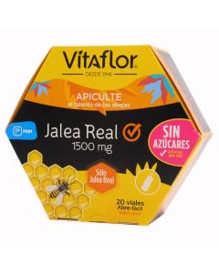 Vitaflor Jalea Real 1500mg Sin Azúcares 20 Viales Bebibles Abre Fácil