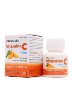 Vitamina C + Zinc 60 Cápsulas Bluecube ayuda a tus defensas