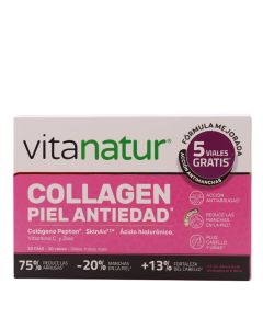 Vitanatur Collagen Piel Antiedad 30 Viales Sabor Frutos Rojos          