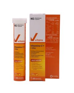 Vitans Vitamina C+  Zinc 20 Comprimídos Efervescentes