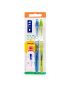 Vitis Cepillo Dental Suave Access Duplo + Pasta Regalo     