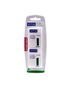 Vitis Cinta Dental con Cera Fluor y Menta 50m+5m