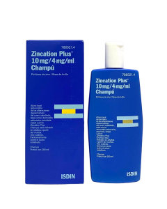 ZINCATION PLUS 10 mg/ml + 4 mg/ml CHAMPU MEDICINAL 1 FRASCO 500 ml  DERMATITIS