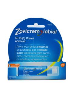 Zovicrem Labial 50 mg/g Crema Aciclovir Tubo Dosificador 2g