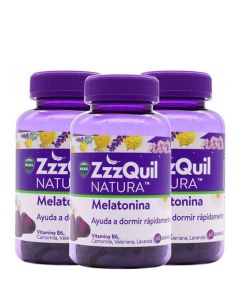 ZzzQuil Natura 60+60+60 Gominolas para Dormir Rápidamente Triplo Vicks