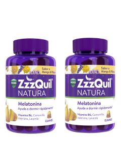 ZzzQuil Natura 60+60 Gominolas Para Dormir Sabor Mango y Plátano Duplo Vicks