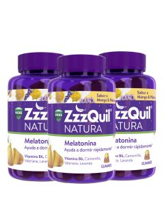 ZzzQuil Natura 60+60+60 Gominolas Para Dormir Sabor Mango y Plátano Triplo Vicks